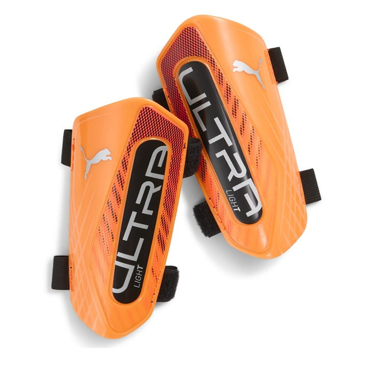Puma Men's Orange Ultra Light Strap Shin Guards
