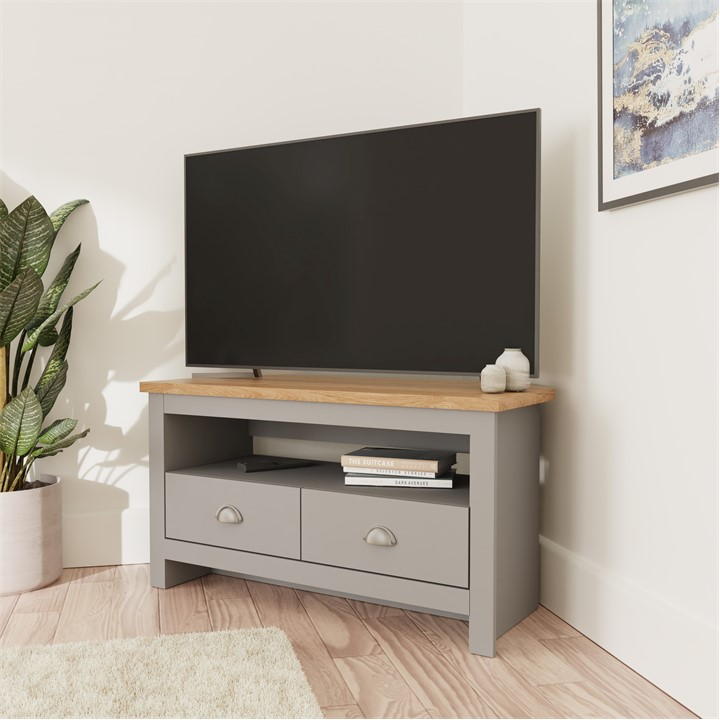 GFW GFW Lancaster Corner TV Unit - Grey