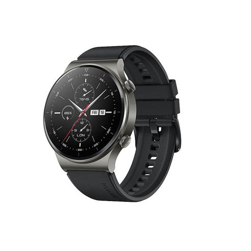Huawei - HUAWEI WATCH GT 2 Pro Black Fluoroelastomer Strap