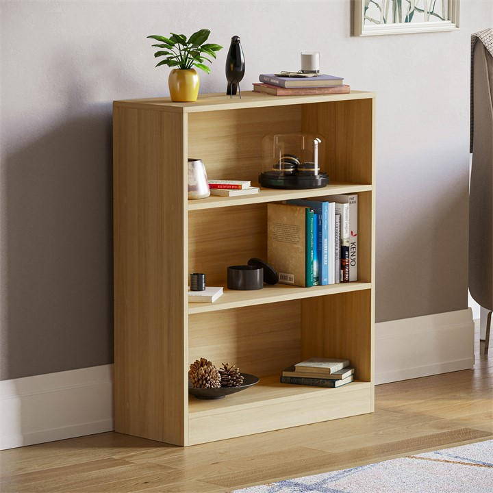 Lassic Unisex Beige Vida Designs Cambridge 3 Tier Low Bookcase