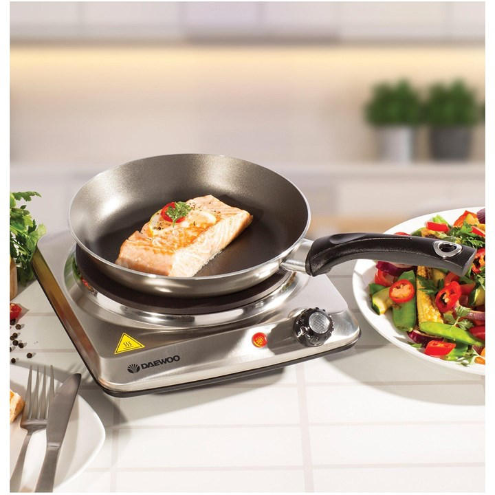 Daewoo Electricals Silver Single Stainless Steel Hot Plate -