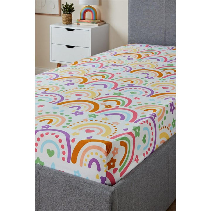 HOMELIFE RAINBOW FITTED SHEETS ADULTS