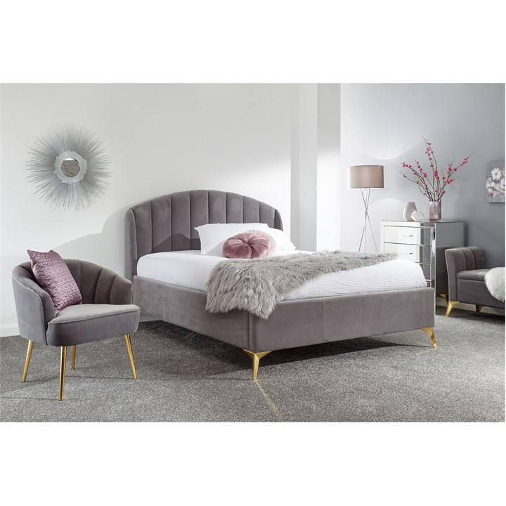 Gfw Grey Pettine End Lift Ottoman Storage Bed 150Cm -