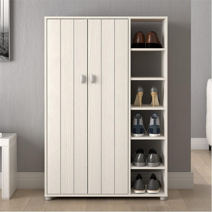 Gfw White Bideford Tall Shoe Cabinet -