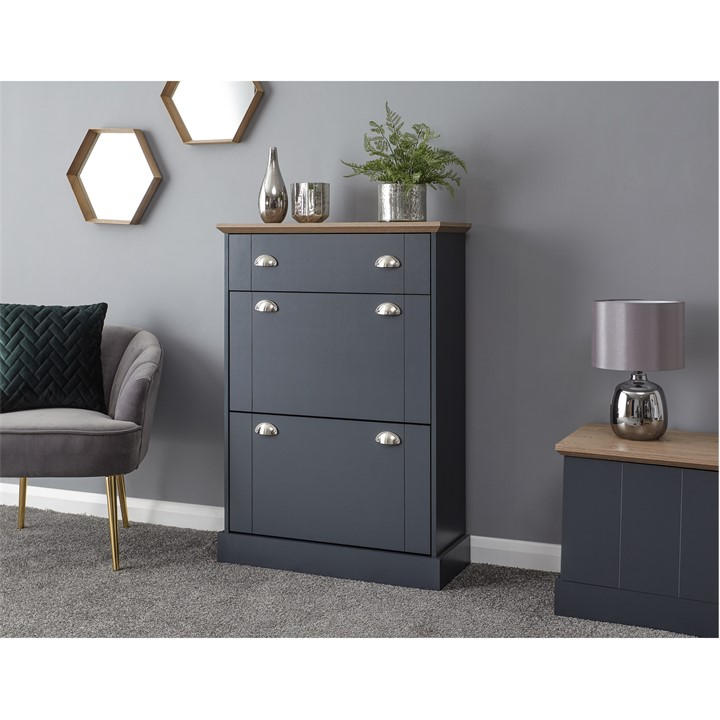 Gfw Unisex Blue Kendal Deluxe Shoe Cabinet