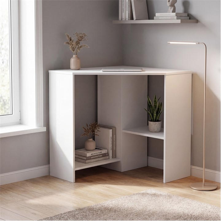 Lassic Unisex White Vida Designs Hetton Corner Computer Desk