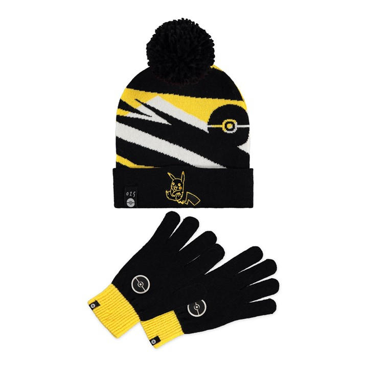 Pokemon POKEMON Pikachu & Pokeball Symbol Beanie & Gloves - Multi