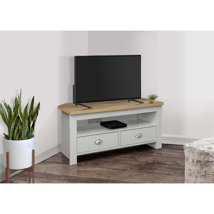 Birlea Highgate Corner TV Unit - Grey & Oak