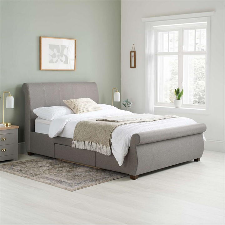 Birlea Unisex Grey Lancaster Fabric Bed Double