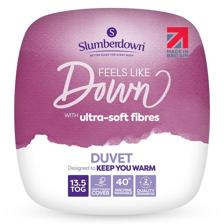Slumberdown Unisex White Feels Like Down 13.5 Tog Winter Duvet Superking