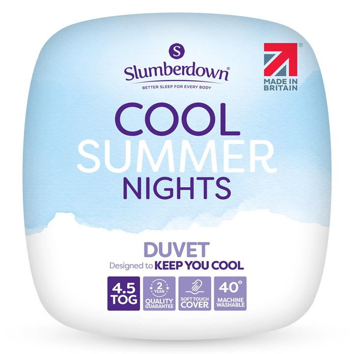 Slumberdown Unisex White Cool Summer Nights 4.5 Tog Duvet King