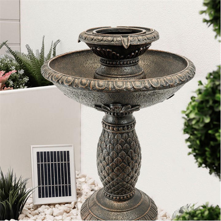 Streetwize Solar Imperial Bird Bath Fountain Battery Backup
