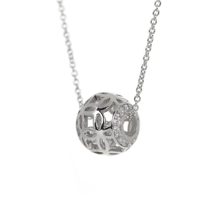 Espree Unisex Silver Fashion Rhodium Cz Flower