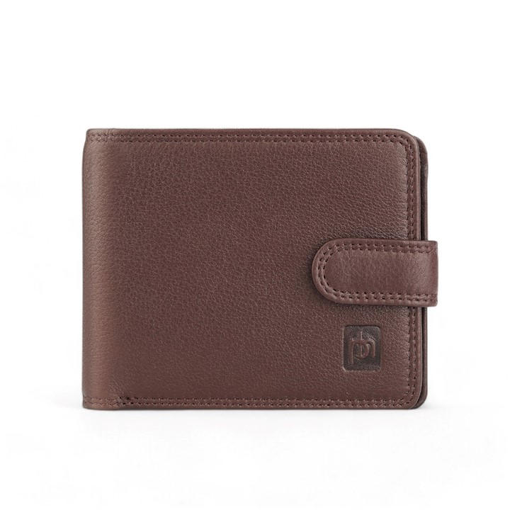 Primehide Leather Men's Brown Washington Collection Bifold Leather Wallet