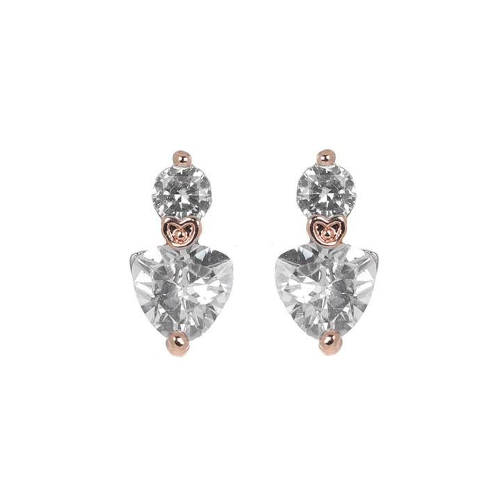 Espree Unisex Red Fashion Rose Colour Cz Earrings
