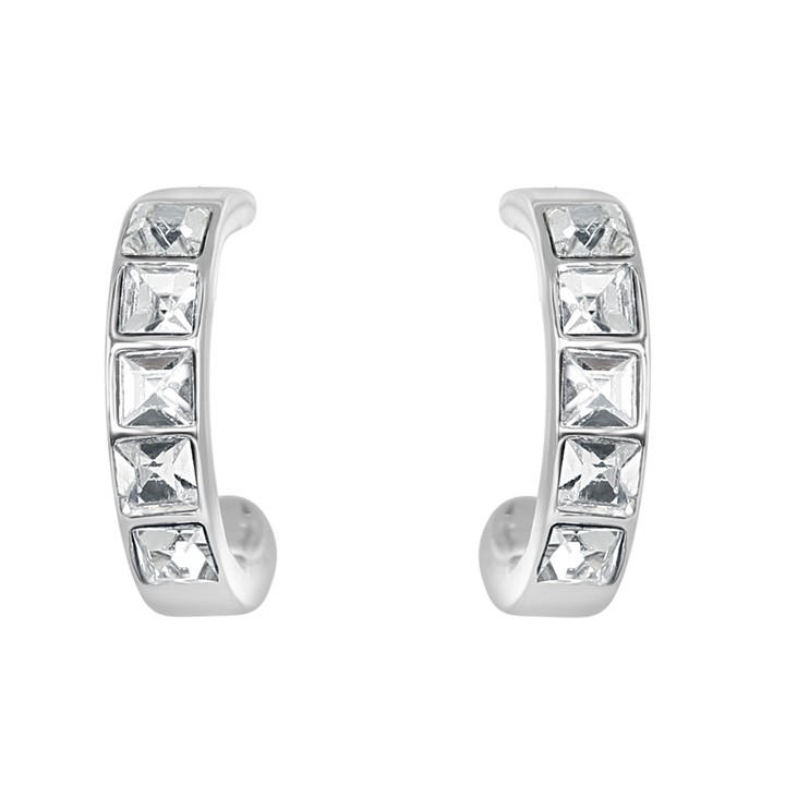 Espree Unisex Silver Fashion Half Hoop Earrings