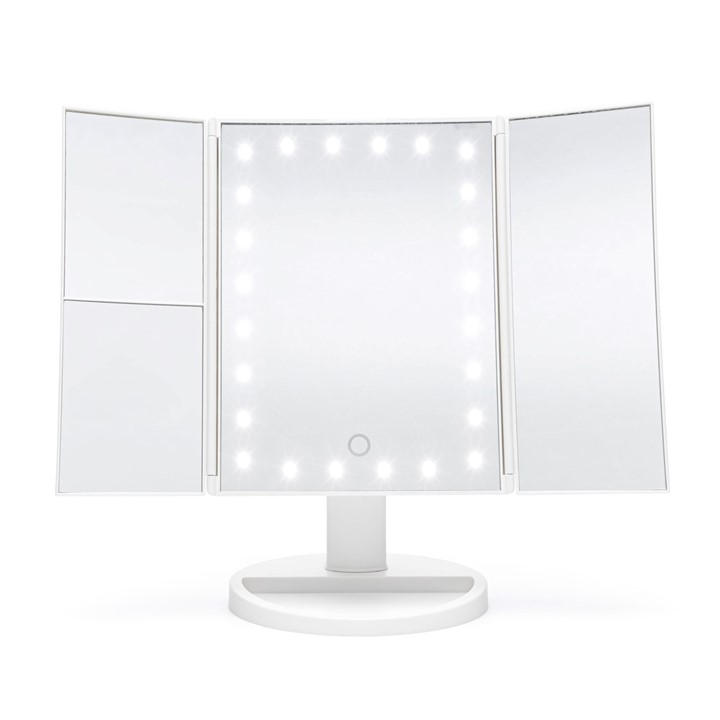 Rio Unisex White 24 Led Touch Dimmable 3 Way Makeup Mirror With