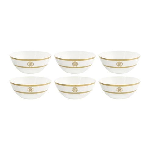 Roberto Cavalli Home - Roberto Silk Gold Soup Bowls - Set of 6