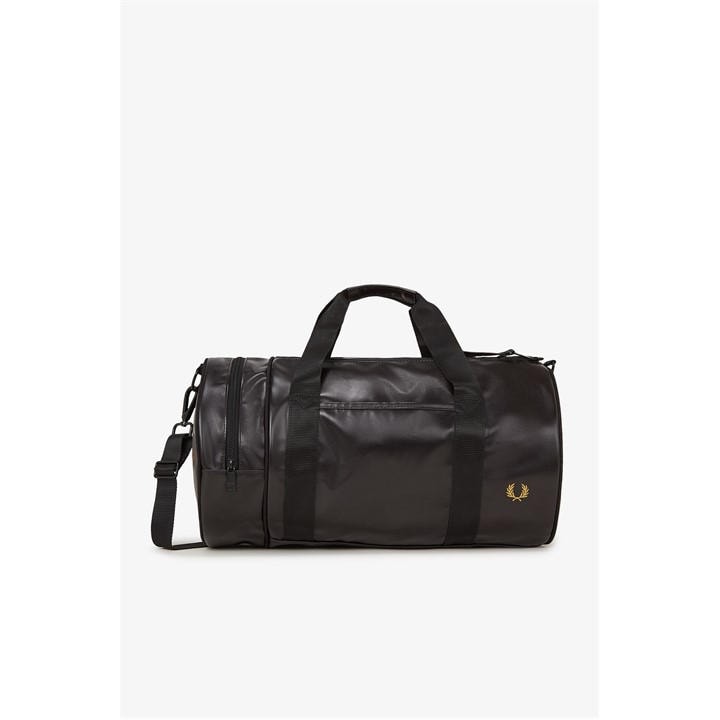 Fred Perry Men's Black Classic Barrel Bag