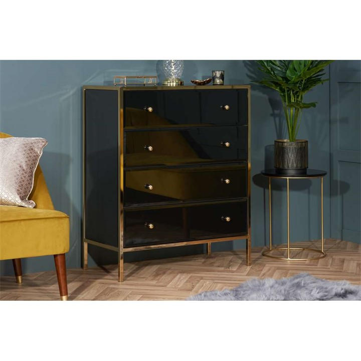 Birlea Unisex Black Fenwick 4 Drawer Chest