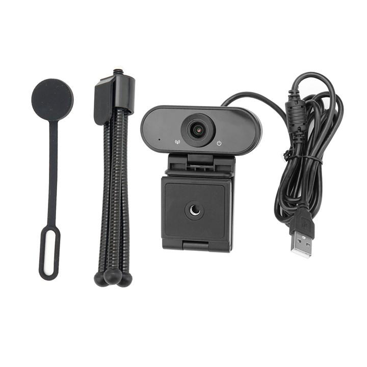Black - Groov-e - 1080p Webcam Plug and Play with Privacy Cover