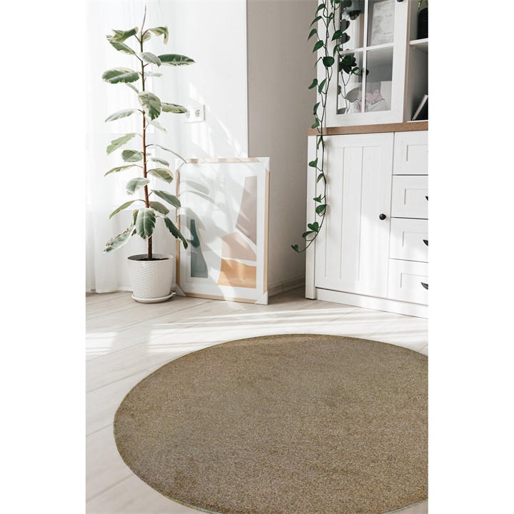 Homemaker Unisex Beige Punto Circle Rug