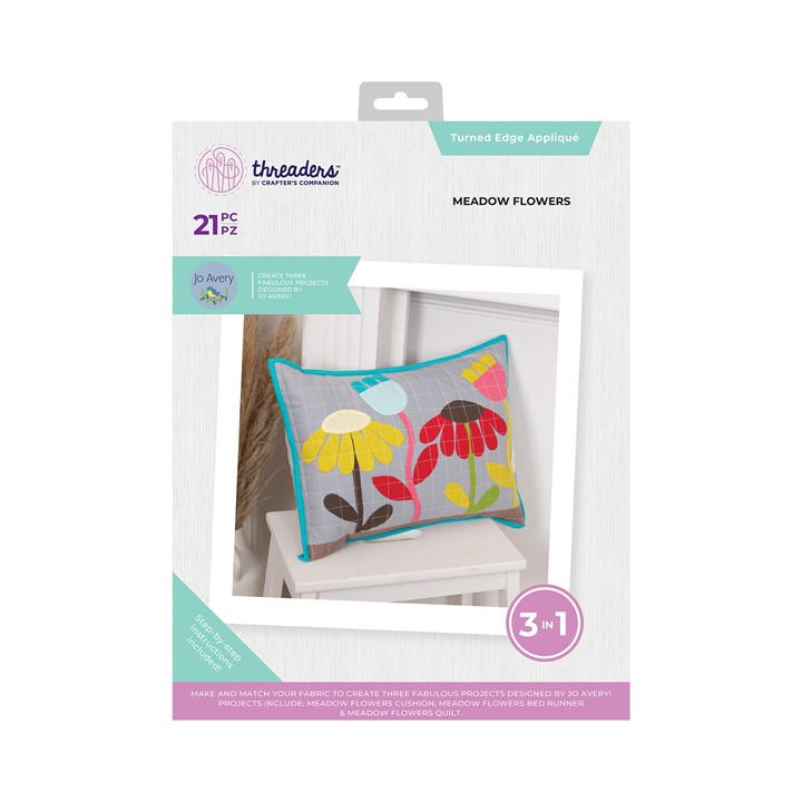 Crafters Companion Threaders Turned Edge Applique Templates Meadow