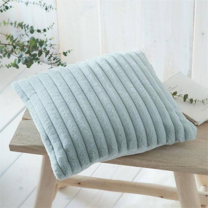 Appletree Unisex Green Morritz Faux Fur Filled Cushion Size 43