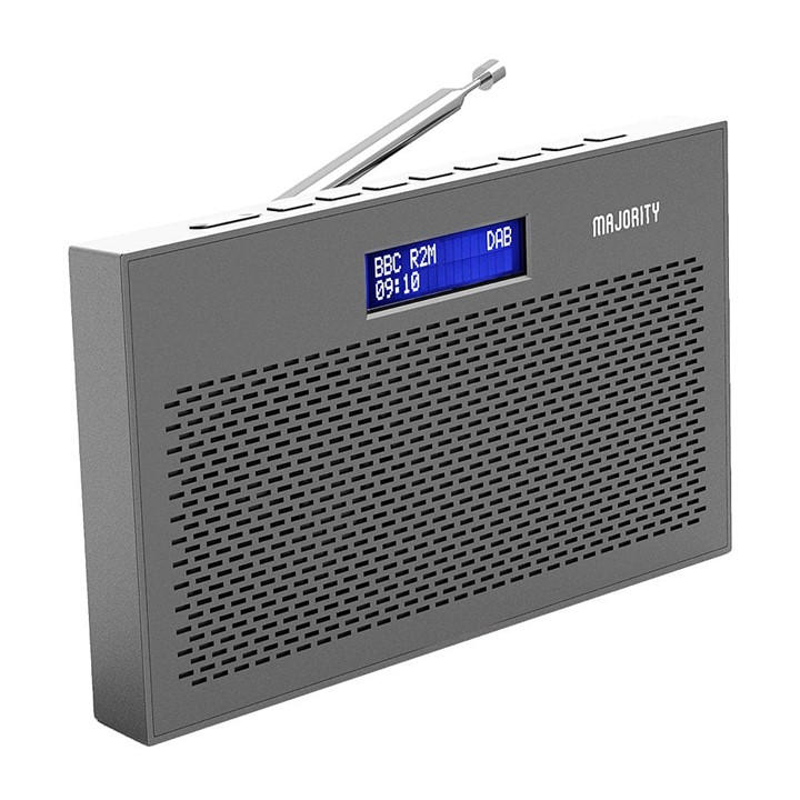 Majority Black Histon Compact Portable Dab + Fm Radio -