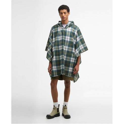 Barbour - Men's Tartan Water Resistant Hooded Poncho