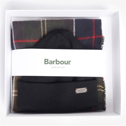 Barbour - Swinton Beanie & Galingale Scarf Gift Set