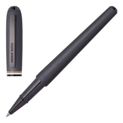 Boss - Men's Rollerball Pen Contour Iconic Brushed Aluminium