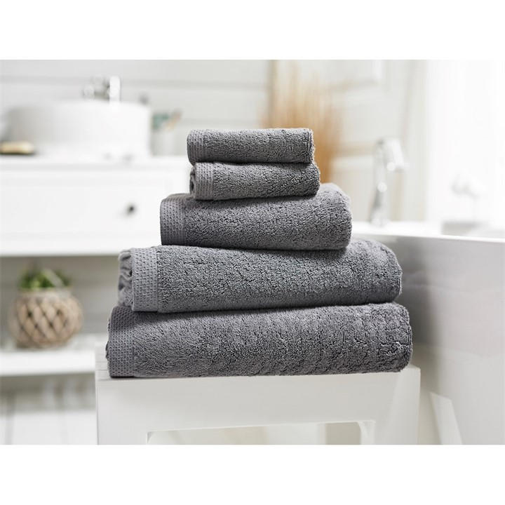 The Lyndon Company Unisex Grey Egyptian Spa 700Gsm Cotton Towel Hand Towel
