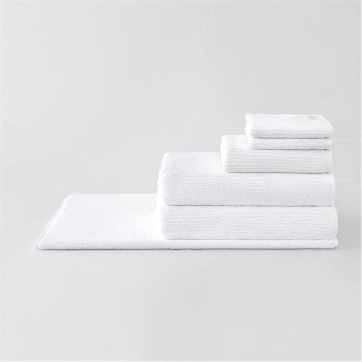 Sheridan Unisex White Living Textures Towels Face Cloth