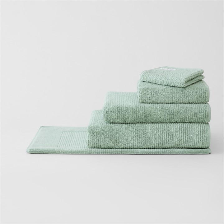 Sheridan Unisex Green Living Textures Towels Face Cloth