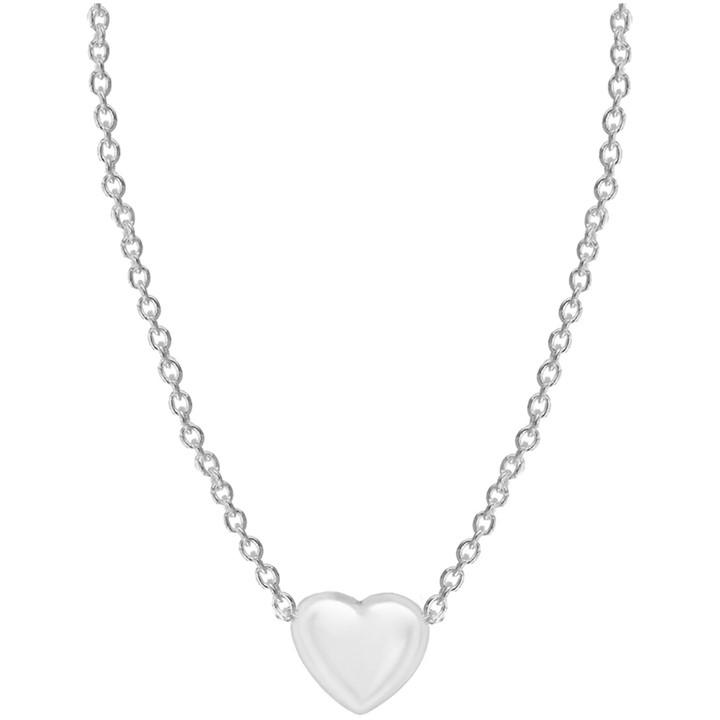 Be You Women's Silver Sterling Heart Adjustable Necklace