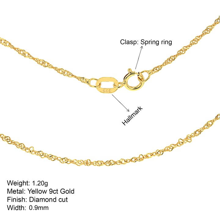 Gold - Be You - 9ct Gold Twist Curb Chain