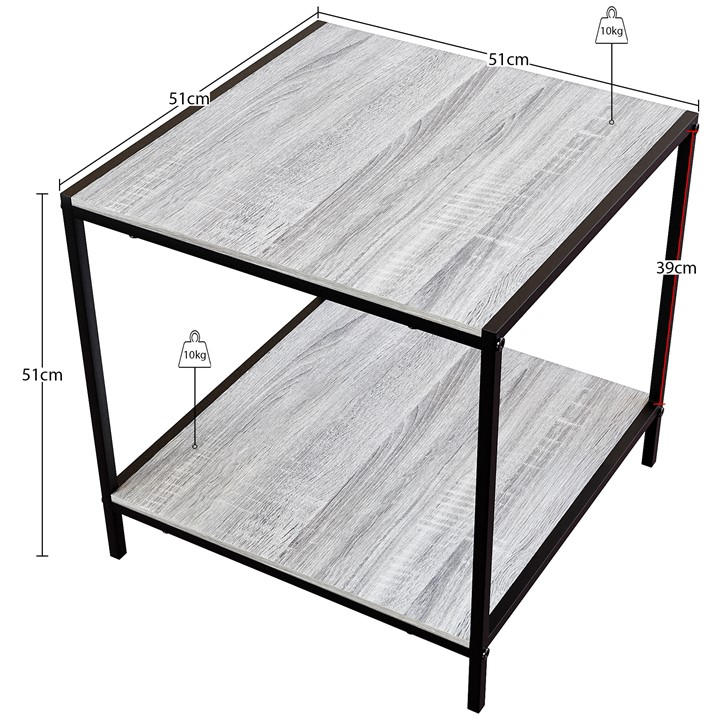 Grey - Lassic - Vida Designs Brooklyn End Table