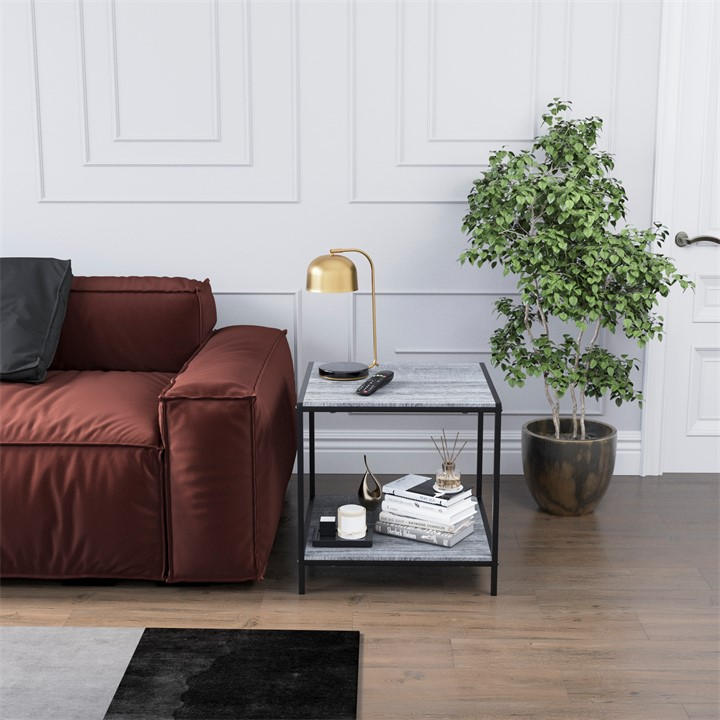 Grey - Lassic - Vida Designs Brooklyn End Table