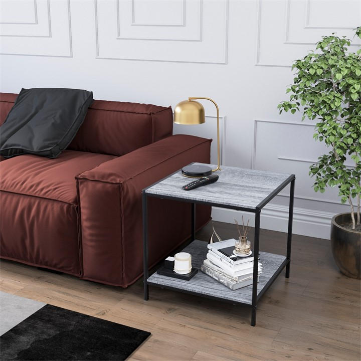 Grey - Lassic - Vida Designs Brooklyn End Table