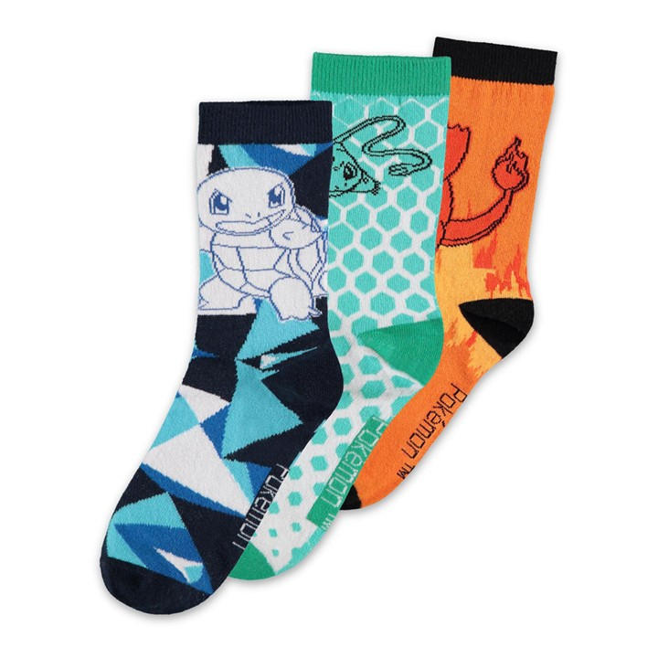 Pokemon Unisex Multi Character Set Crew Socks