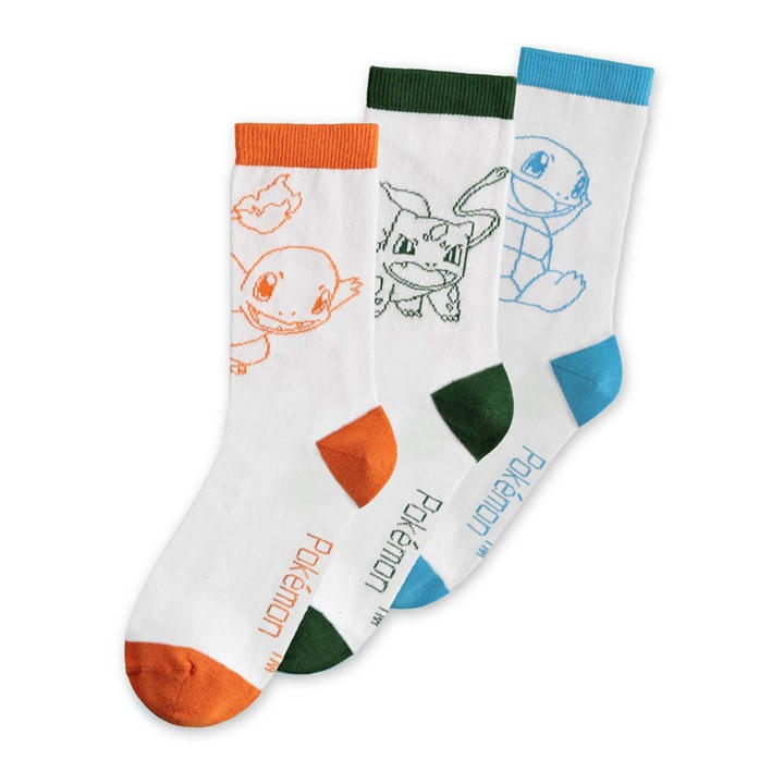 Pokemon Unisex Multi Character Set Crew Socks
