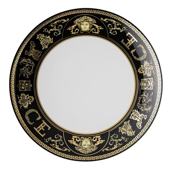 Versace Home Virtus Gala Salad Plate - Black