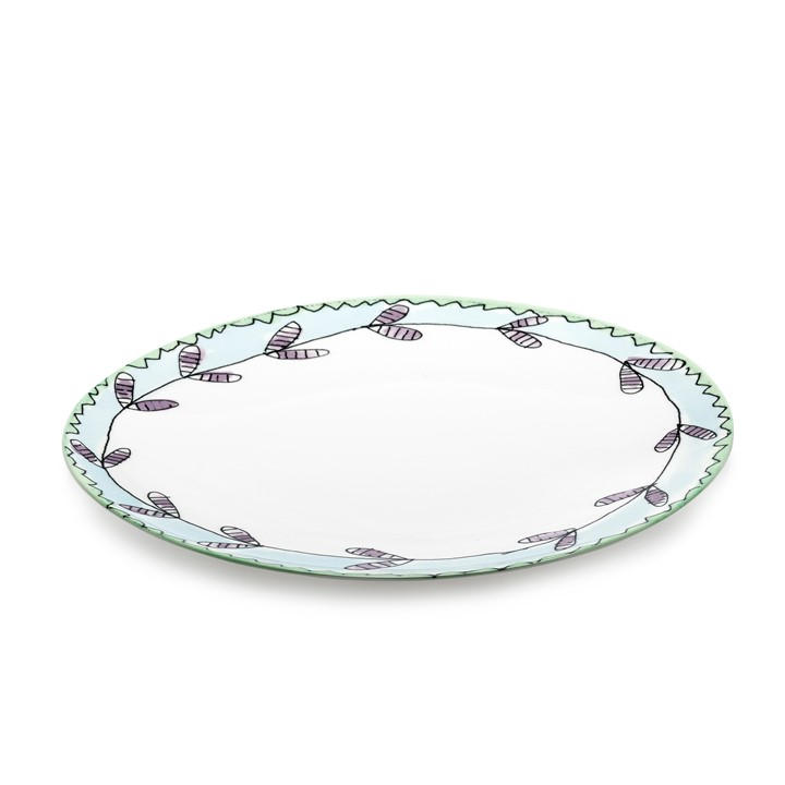 SERAX X MARNI BLOSSOM MILK MIDNIGHT FLOWERS DINNER PLAT