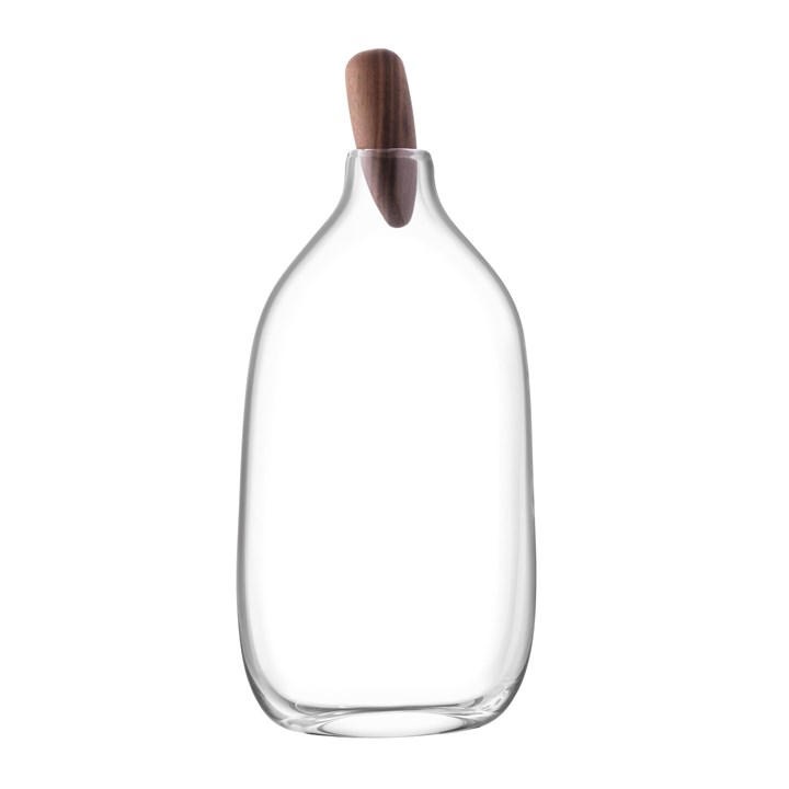 Lsa Unisex Clear Float Decanter With Walnut Stopper Large