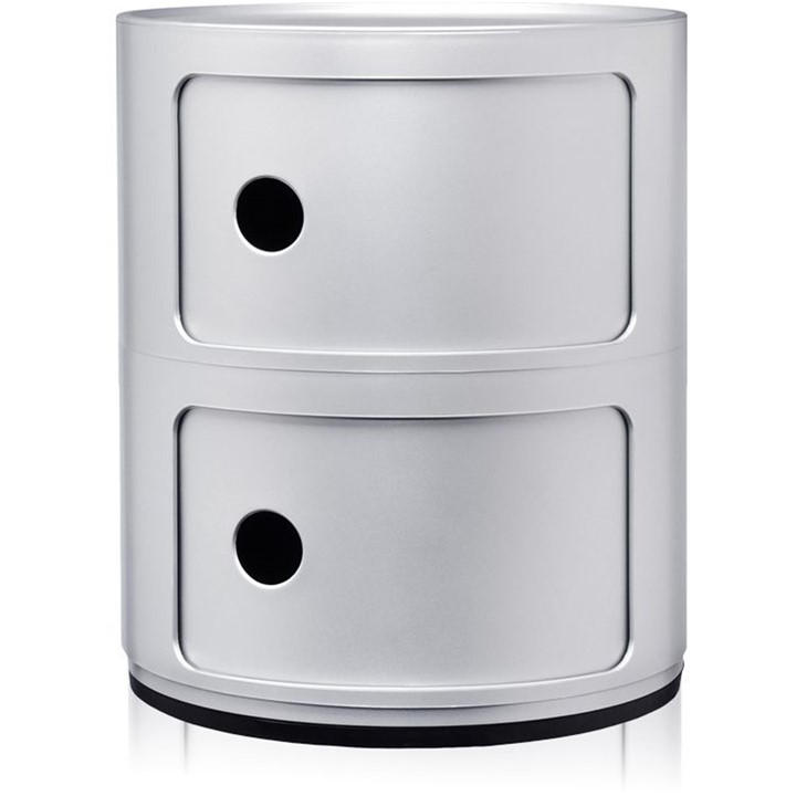 Kartell Unisex Grey Componibili Storage Unit Medium