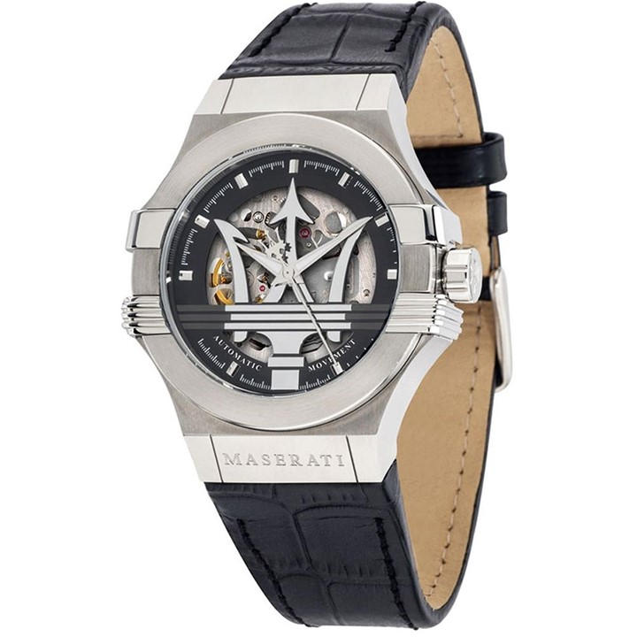 Maserati Men's White Stainless Steel Sports Analogue Automatic Watch Size 40