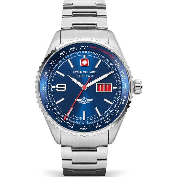 Slvr - Swiss Military Hanowa - Stainless Steel Sports Analogue Quartz Watch