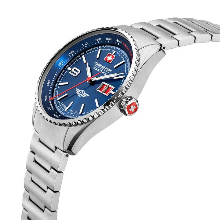 Slvr - Swiss Military Hanowa - Stainless Steel Sports Analogue Quartz Watch