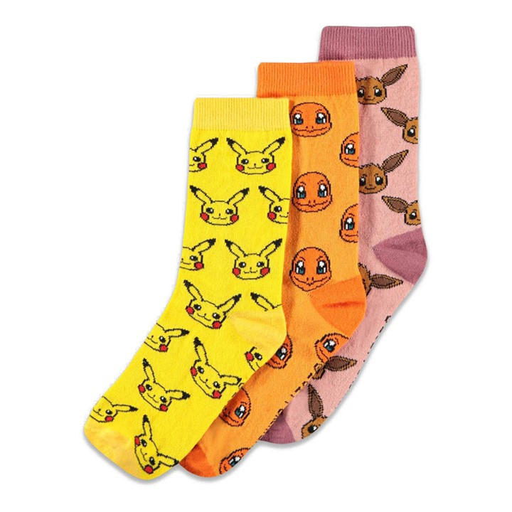 Pokemon Unisex Multi Iconic Character Crew Soc